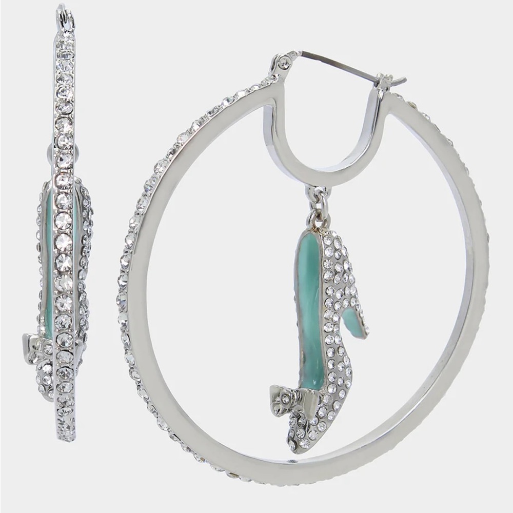 NWT! Betsey Johnson “Pre-Nup” Crystal Heel Hoops from the current catalog!